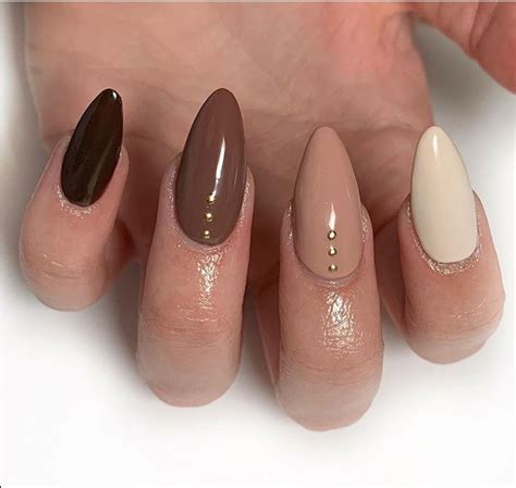 dark brown nail ideas|nail designs with brown polish.